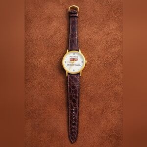 Vintage PSCIPCO Watch – Gold-Tone with Genuine Leather Strap